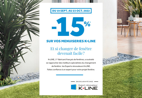-15% sur vos menuiseries K-LINE